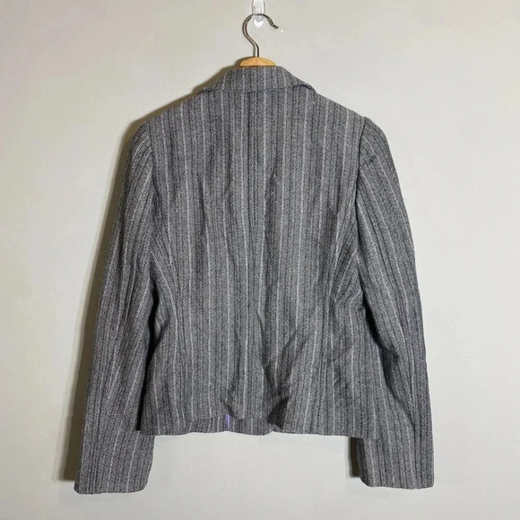Banana Republic Wool Tweed Blazer Jacket Women's Size 8 Gray Career Formal - Picture 3 of 13